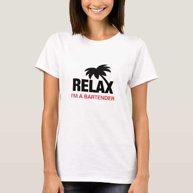 Camiseta humorística para bartenders com ditado en (Frente)