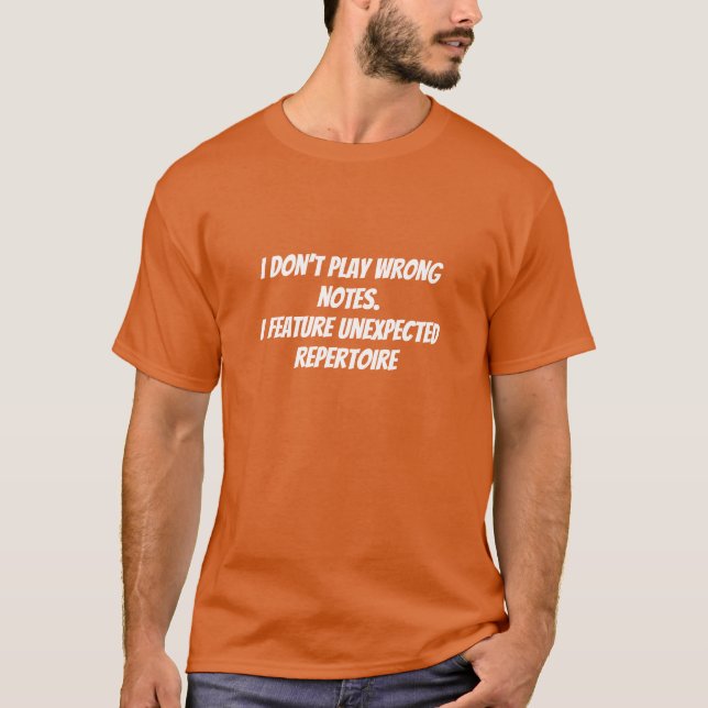Camiseta humorística para músicos (Frente)