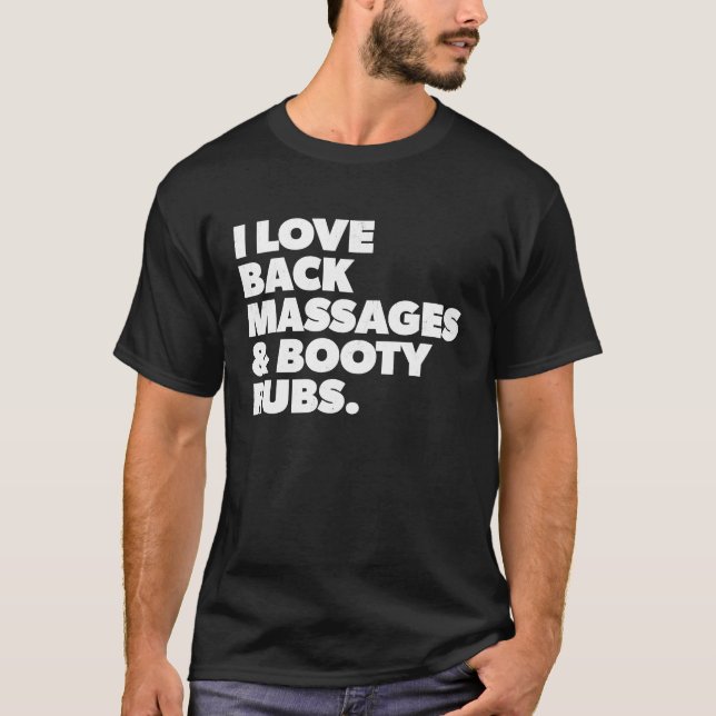Camiseta Humorístico Eu Amo Massas de Volta e Botas Booty (Frente)