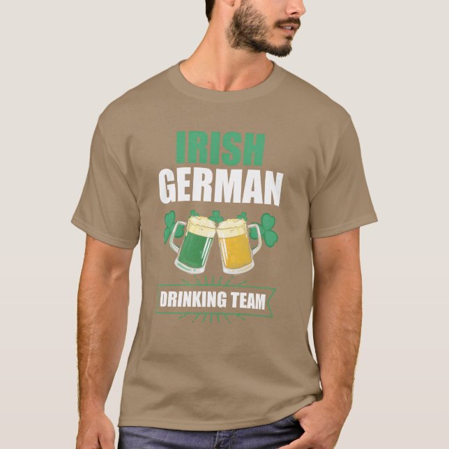 Camiseta Humorous Irish German Drinking St Patrick Day vint (Frente)