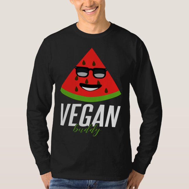 Camiseta Humorous Vegan Buddy Artwork (Frente)