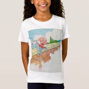 Camiseta Humpty Dumpty em Wall Madre Goose Nursery Rhyme