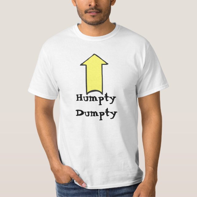 Camiseta Humpty Dumpty foi empurrado (Frente)