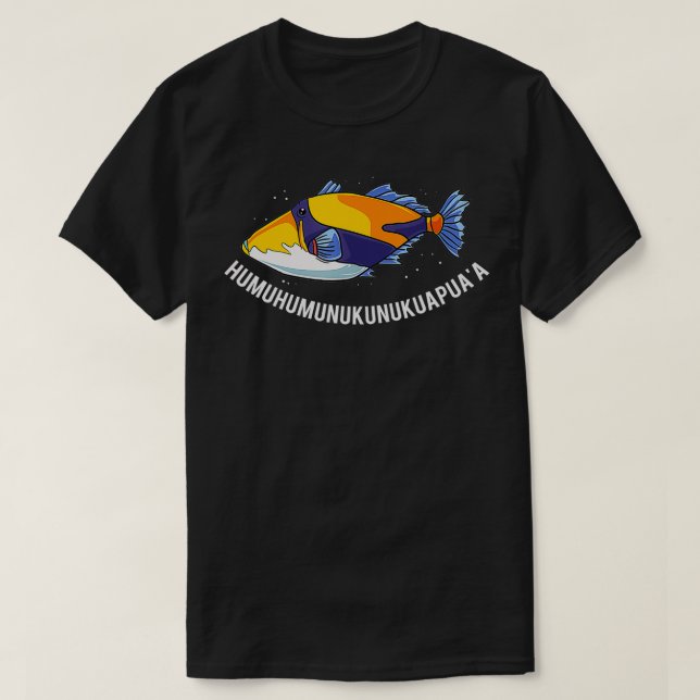 Camiseta Humuhumunukunukuapua - Peixes do Estado do Havaí  (Frente do Design)