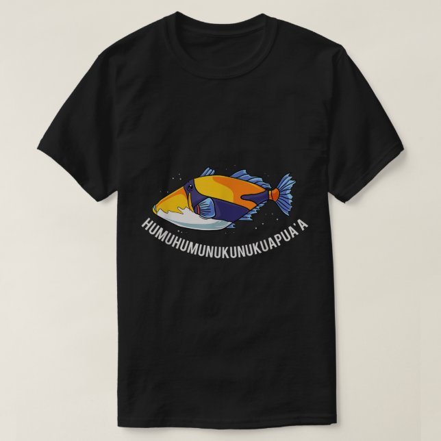 Camiseta Humuhumunukunukuapua - Peixes do Estado do Havaí (Frente do Design)