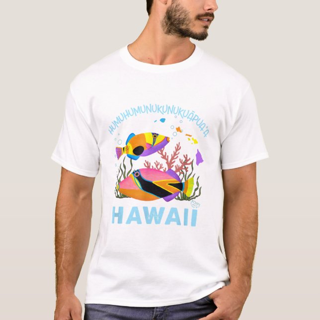 Camiseta humukunukuapua, peixe tropical do Havaí (Frente)
