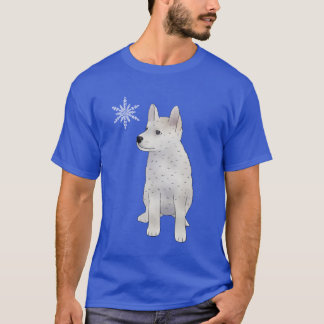 Camiseta Hund mit Schneeflocke