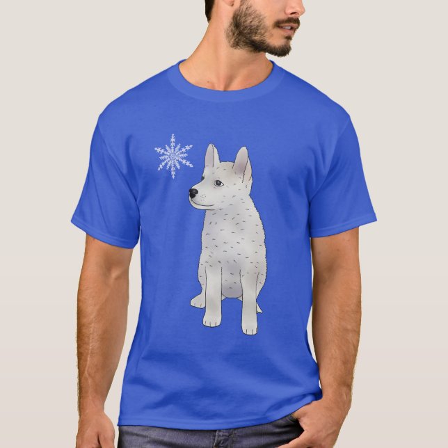 Camiseta Hund mit Schneeflocke (Frente)
