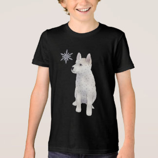 Camiseta Hund mit Schneeflocke