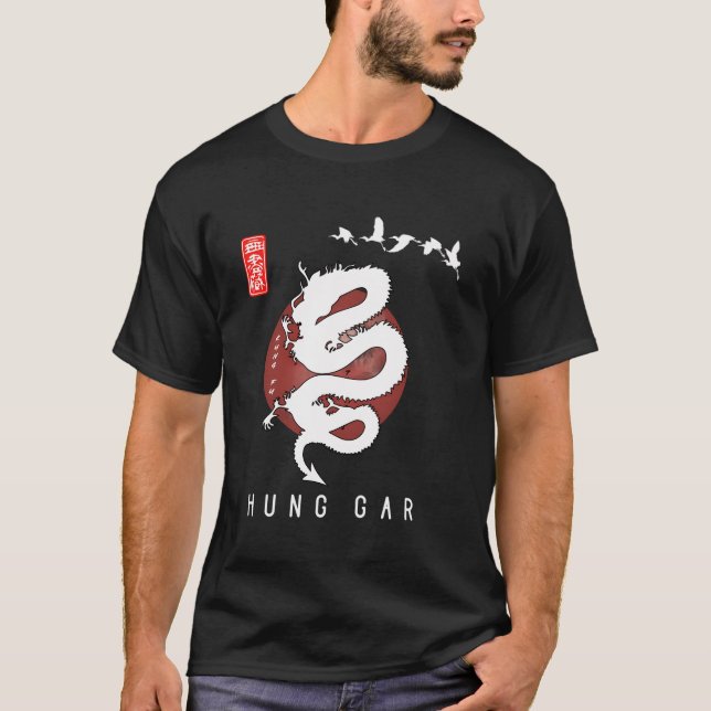 Camiseta Hung Gar Beginner Chinês Hung Gar Calliografia Sty (Frente)