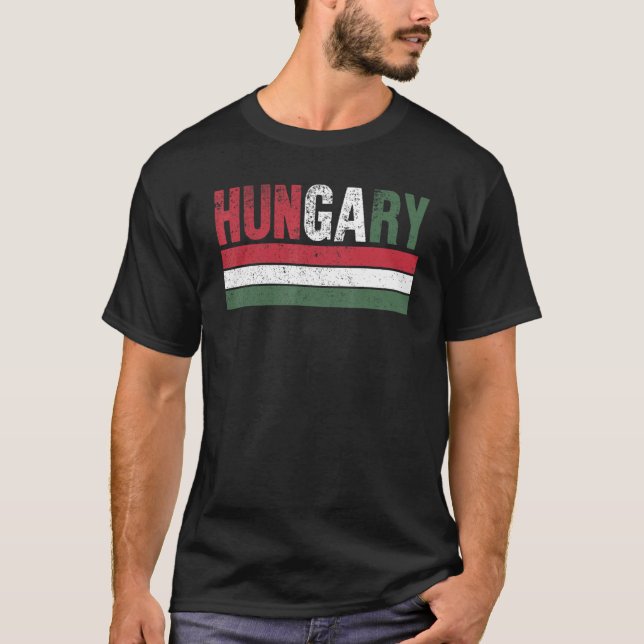 Camiseta Hungria Bandeira Húngaros Mulheres Mulheres Crianç (Frente)