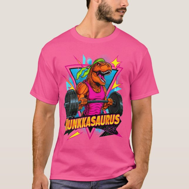 Camiseta Hunkasaurus Gym Workout T-Rex Powerinclusive (Frente)