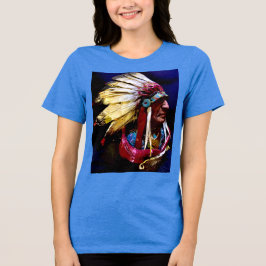 Camiseta "Hunkpapa" arte original do chefe nativo