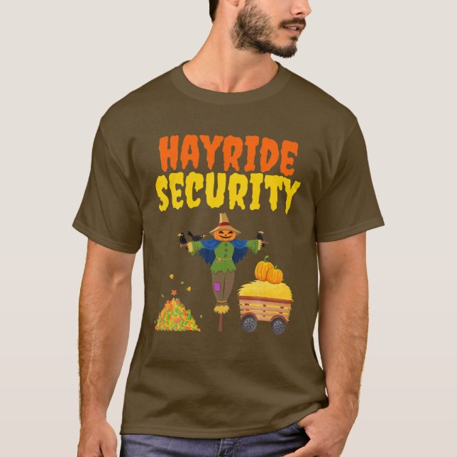 Camiseta Hunride Hayride Segurança Engraçado Mãe Pai Homens (Frente)