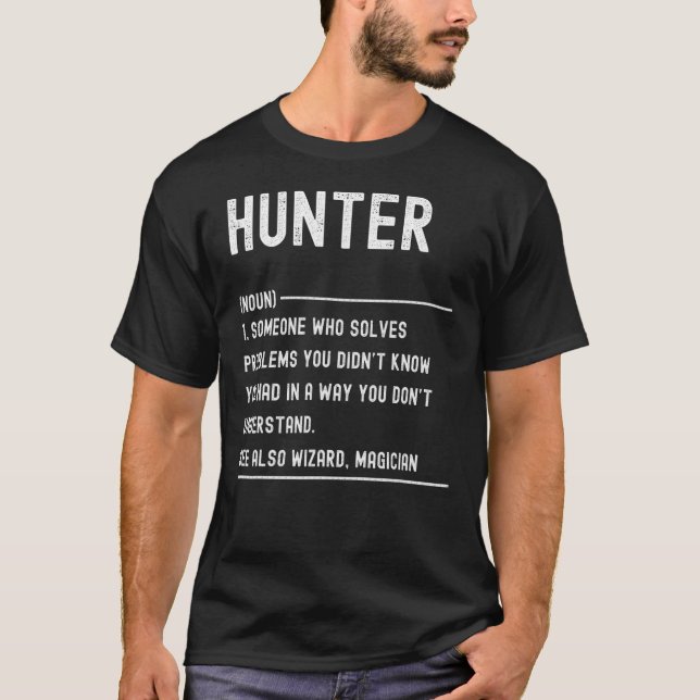 Camiseta Hunter Definition Shirts Funny Job Title (Frente)