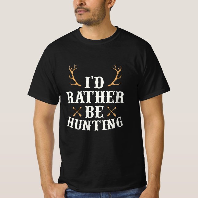 Camiseta Hunter Estaria Caçando Preferencialmentes (Frente)