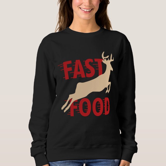 Camiseta Hunter Hunting Deer Fast Food (Frente)