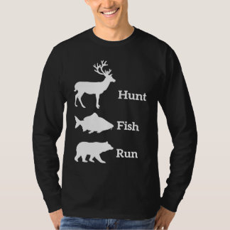 Camiseta Hunting Fishing Hunt Fish Run Bear