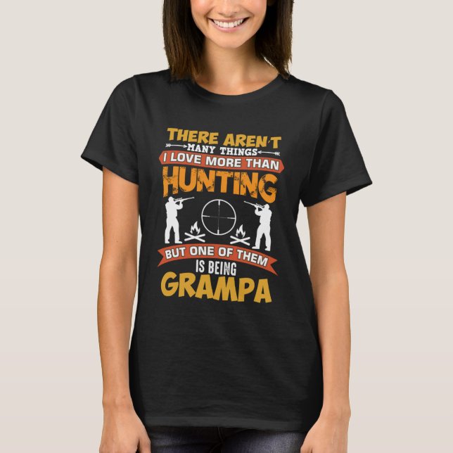 Camiseta Hunting Grampa  New Grampa Pregnancy Announcement (Frente)