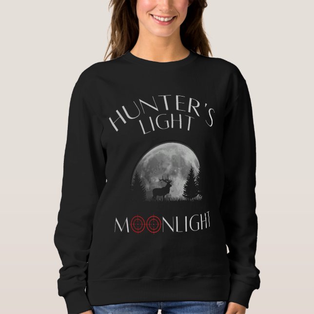 Camiseta Hunting hunter light moonlight deer red deer rifle (Frente)