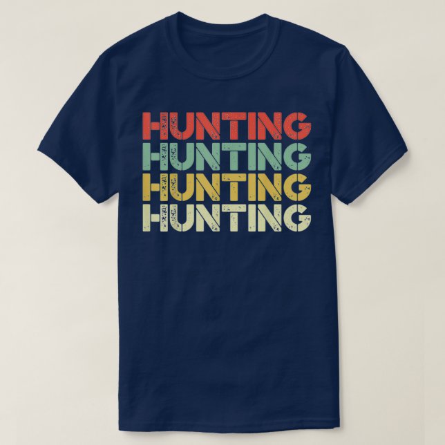 Camiseta Hunting Vintage Retro (Frente do Design)