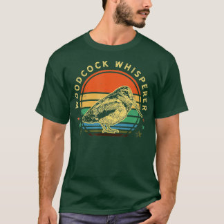 Camiseta Hunting Woodcock bird retro sunset funny whisperer