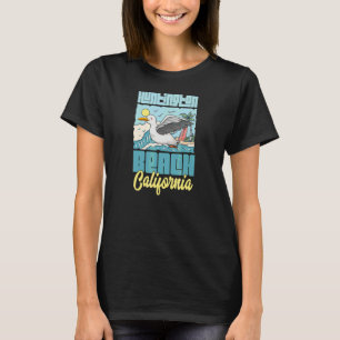 Camiseta Huntington Beach Califórnia Férias Gaivota Surfe