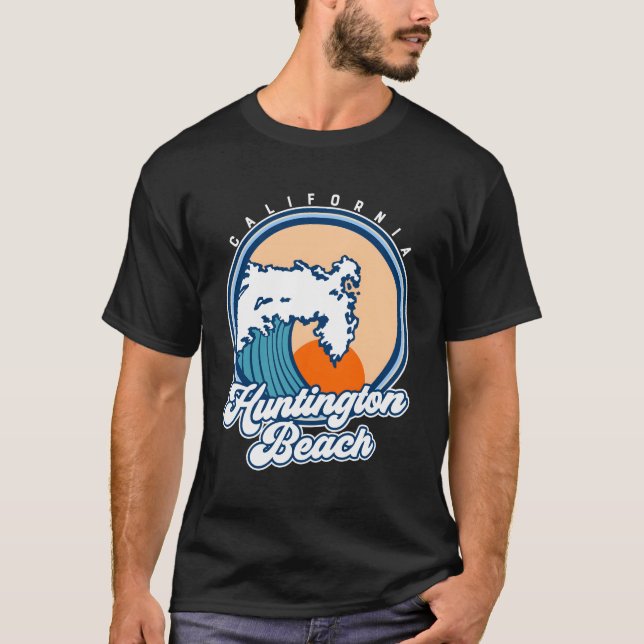 Camiseta Huntington Beach California Wave (Frente)