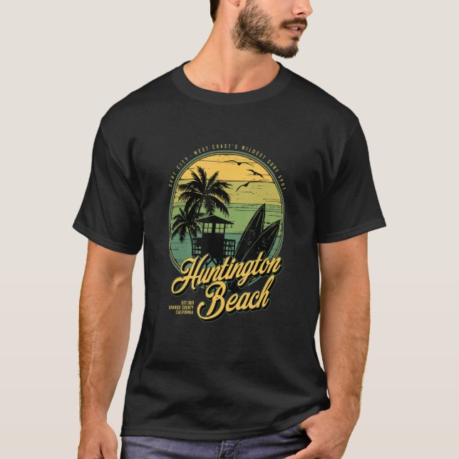 Camiseta Huntington Beach Surf City West Coastu2019s Wildes (Frente)