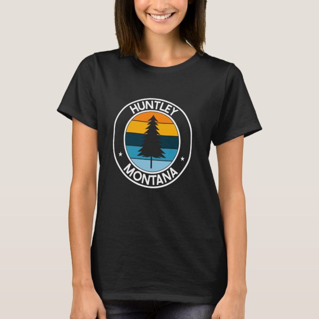 Camiseta Huntley Montana MT USA City Pride Retro Sunset (Frente)