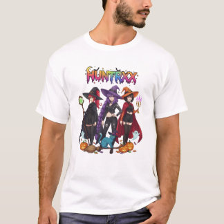 Camiseta HUNTRRXX Witches with Cat and Pumpkins - Spooky