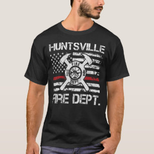 Camiseta Huntsville Alabama Fire Department Thin Red Line F