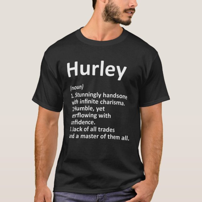 Camiseta HURLEY Definition Funny Surname Family Tree Birthd (Frente)