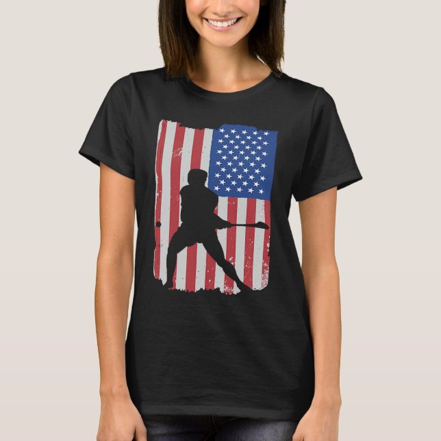 Camiseta Hurling Player American Flag (Frente)