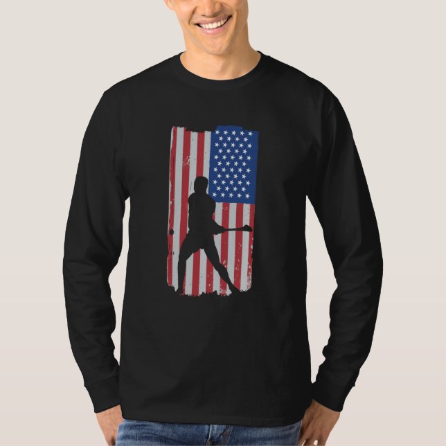 Camiseta Hurling Player American Flag (Frente)