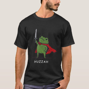 Camiseta Hurra Cavaleiro Sapo Citação Divertida Espada Meme