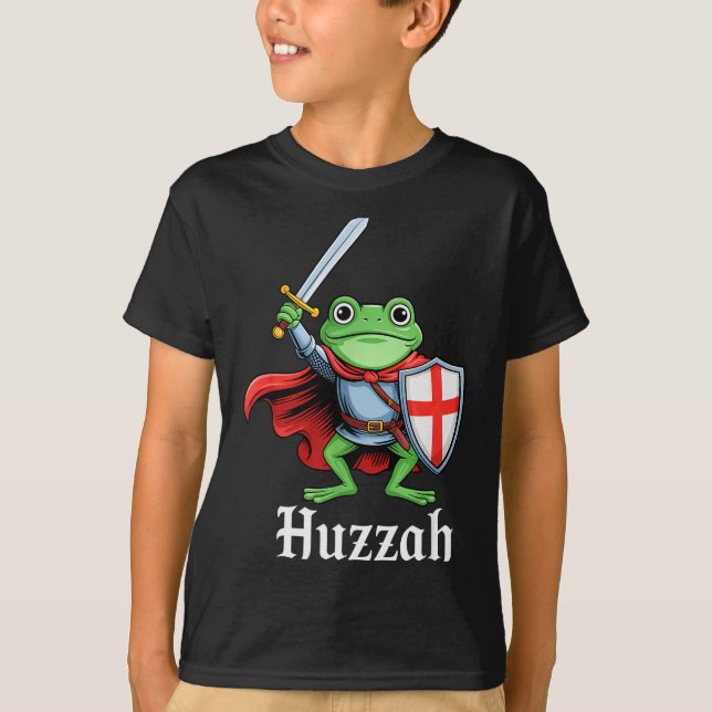 Camiseta Hurra Cavaleiro Sapo Espada Divertida Citação Meme (Frente)