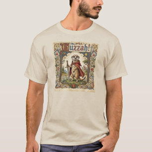 Camiseta Hurra Mangusto Cavaleiro Medieval Ilustração Fofa
