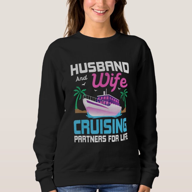 Camiseta Husband And Wife Cruising Partners For Life Cruise (Frente)