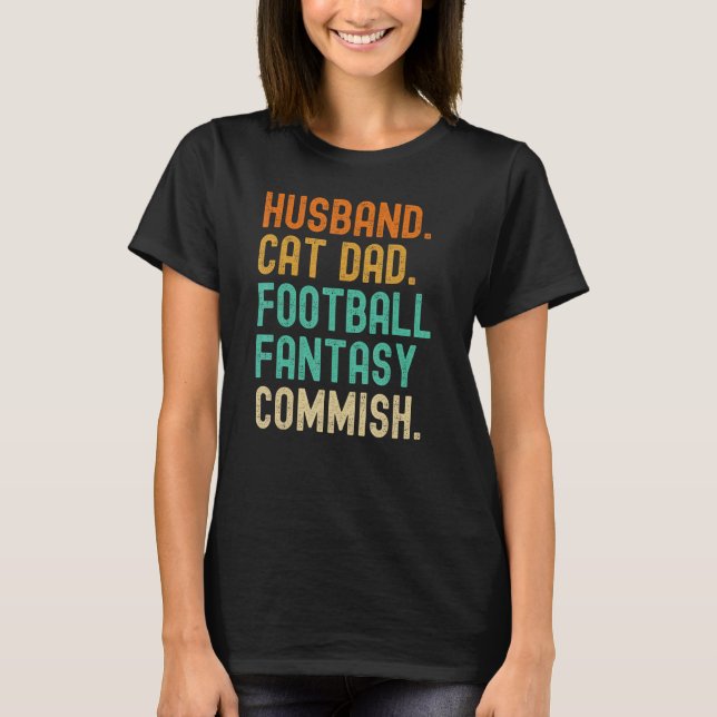 Camiseta Husband Cat Pai Fantasy Comissão de Futebol (Frente)