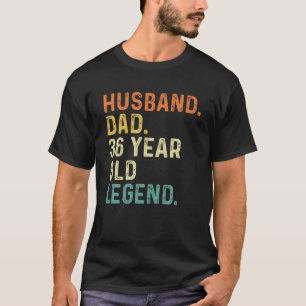 Camiseta Husband Dad 36 Year Old Legend 36Th Birthday Retro