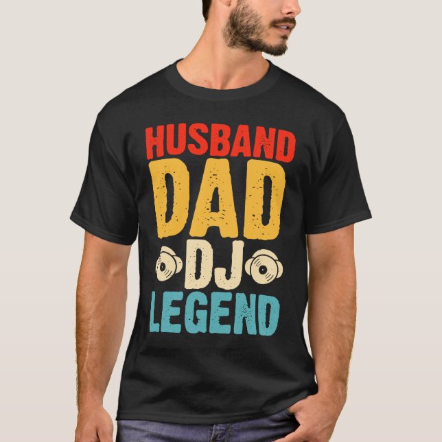 Camiseta Husband Dad DJ Legend (Frente)