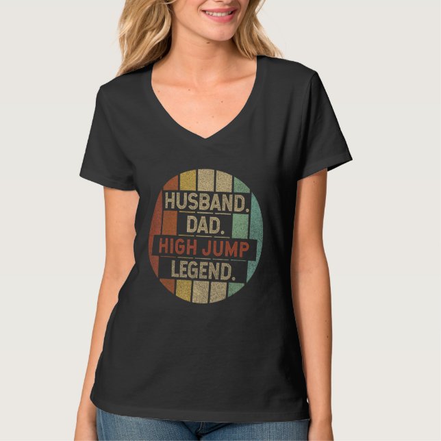 Camiseta Husband Dad High Jump Legend Vintage (Frente)