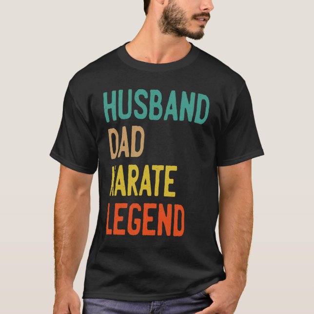 CAMISETA HUSBAND DAD KARATE LEGEND  FATHERS DAY (Frente)