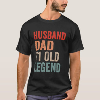 Camiseta Husband Dad Legend 71St 71 Fathers Day