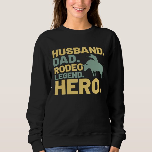 Camiseta Husband Dad Legend Hero  Dad Bull Rider Costume (Frente)