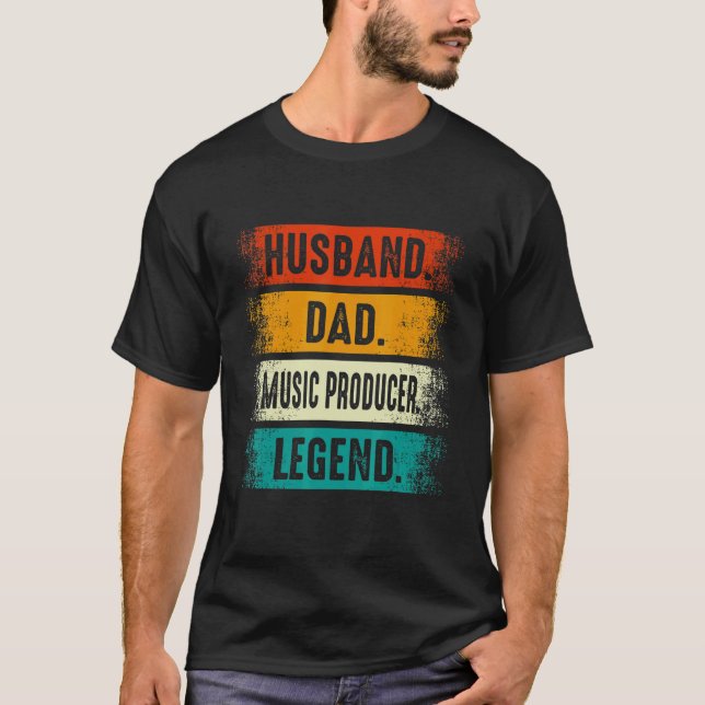 Camiseta Husband Dad Music Producer Making Beats Beat Maker (Frente)