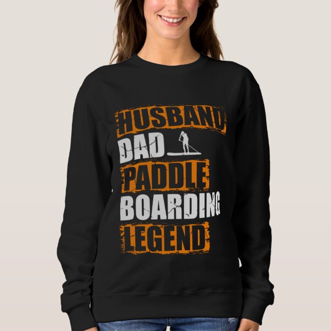 Camiseta Husband Dad Paddle Boarding Legend Stand Up Paddle (Frente)