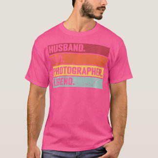 Camiseta Husband Dad Photographer Legend Funny Photography