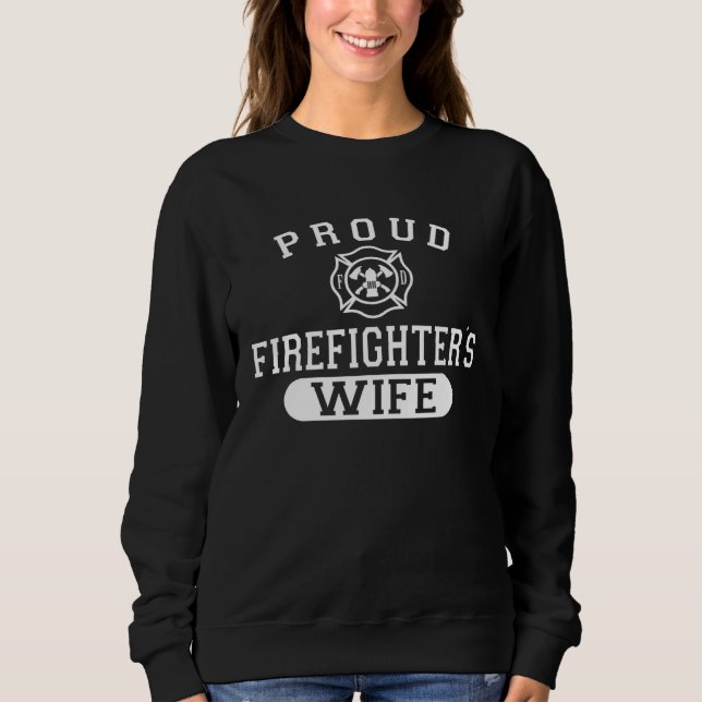 Camiseta Husband Firefighter For Wife Proud Firefighter s W (Frente)